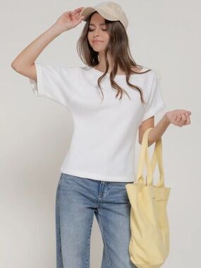 ShopEvelynne White Short Sleeve Tee